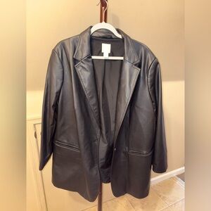 H&M Women's Black Leather Jacket